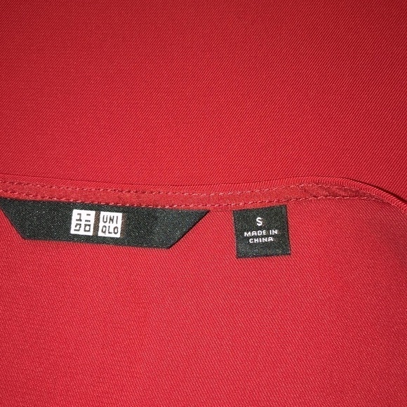 UNIQLO Red Sleeveless V Neck Sheath Dress Size Small - Picture 6 of 7